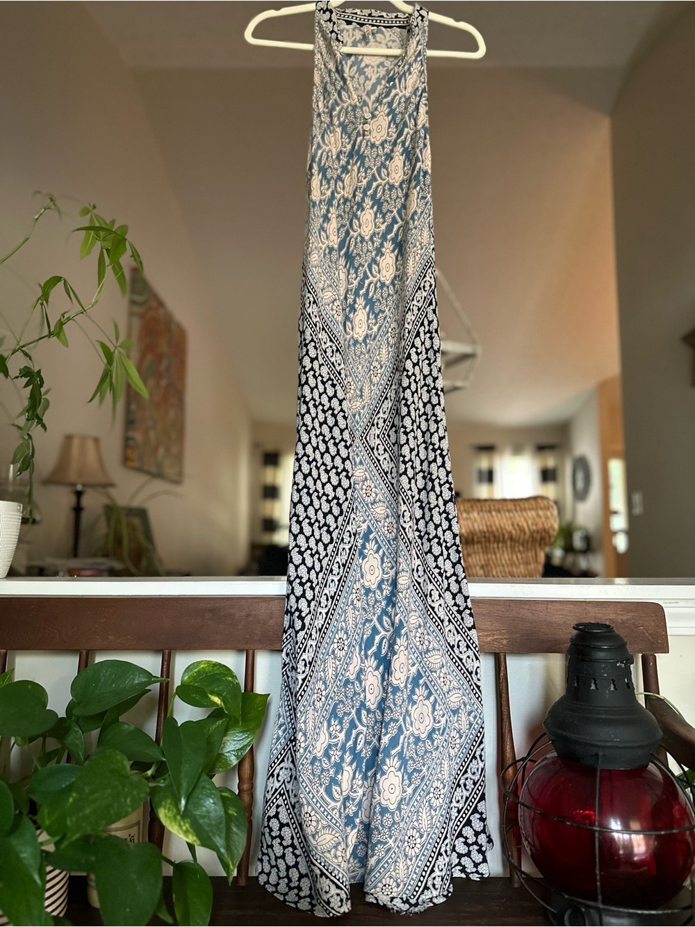 RAGA Blue and White Maxi Dress